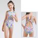Mother & Kids Children's Professional Swimsuit Youth One Piece Swimsuit Children Girls Learning To Swim Training Triangle One Piece Swimsuit_viptrois.com