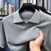 Men's Lightweight Breathable V-Neck Short Sleeve Polo Shirt - Summer Casual Knit Top With Seagull Collar (Multiple Colors & Sizes)_viptrois.com