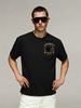 Summer New Short-sleeved T-shirt, Men's NOIR PANTHER Badge With Roman Numerals Creative Printing Half-sleeved Youth Trend Versatile Casual Loose Base_viptrois.com