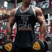 Muscle Fitness Vest Men's Summer Cotton Sweat-absorbing Breathable Sleeveless T-shirt Slim-fitting Elastic Training Clothes I-shaped Suspenders_viptrois.com