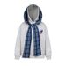 Two-Piece Hooded Sweatshirt For Men, Loose Pullover With Detachable Hat, Plaid Pattern, Niche Sports Shirt, High_viptrois.com
