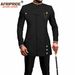 Men's Slim Fit African Print Two-Piece Set – Breathable Polyester Muslim Prayer Outfit_viptrois.com
