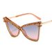 Cat's Eye Diamond Ladies' European And American Personality Sunglasses T Shaped Decorative Sunglasses Cross Border Hot Selling Sunglasses_viptrois.com