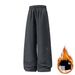 Outdoor Functional Water Repellent Cotton Trousers Men's Winter New Split Pleated Trousers Thick Warm Casual Long Trousers_viptrois.com
