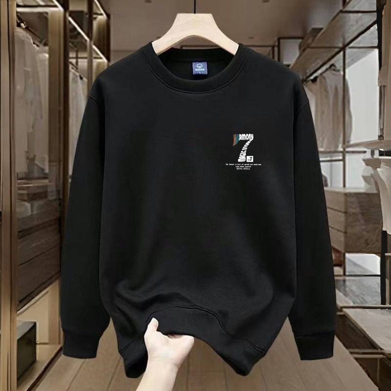 Streetwear Heavyweight Fleece Crewneck Sweatshirt – Oversized Fit Unisex Long Sleeve (M-5XL, Winter-Ready Brushed Lining)_viptrois.com