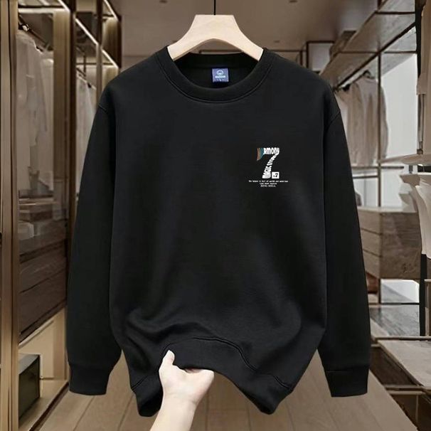Streetwear Heavyweight Fleece Crewneck Sweatshirt – Oversized Fit Unisex Long Sleeve (M-5XL, Winter-Ready Brushed Lining)_viptrois.com