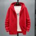 Fleece Hooded Cardigan Men's Autumn And Winter New Trendy Fashion Jacket Fattened And Enlarged Large Size Loose_viptrois.com
