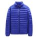 Men's Clothing Lightweight Short Down Jacket With White Duck Feather, Winter Fashion Warm Coat, Solid Color, Loose Fit, Stand Collar, Windproof_viptrois.com