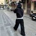 Dark Gray Short Boxy Sweater Men's Spring And Autumn Teen Stiff Hoodie American Retro Heavy Coat_viptrois.com