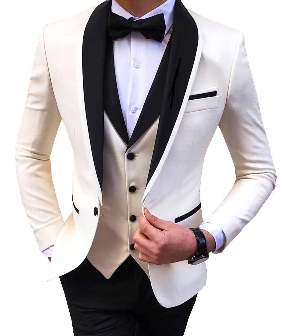 Man's clothing Men's suit groomsman wedding suit men's fruit collar men's suit_viptrois.com