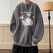 Men's Heavyweight Crewneck Sweatshirt – Oversized Fleece-Lined Pullover (Up To 5XL, Streetwear Essential)_viptrois.com