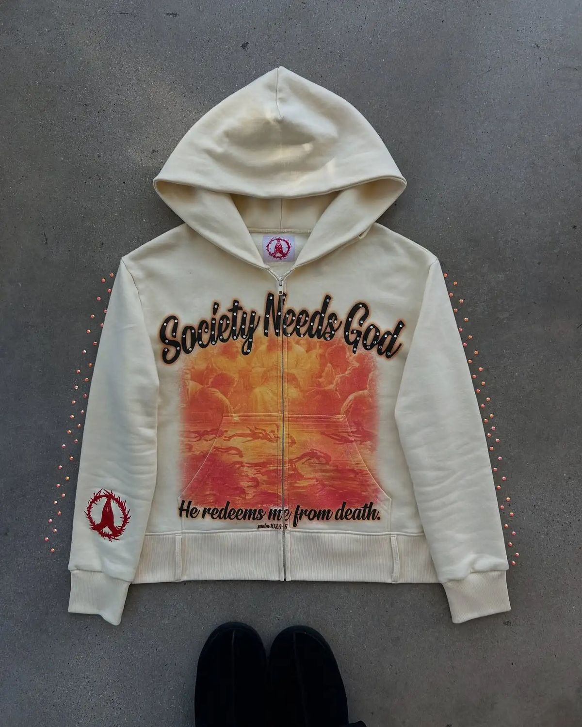2025 Society Hoodie Cool Internet Celebrity Hooded Zipper Cardigan Printed Jacket_viptrois.com