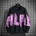 Men's Clothing Spring and autumn men's new fashion trend round neck long sleeve sweatshirt teenagers large size loose comfortable casual tops_viptrois.com