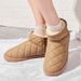 Winter new snow boots for women diamond plaid thick soled cotton shoes for women with velvet all match warm snow cotton boots_viptrois.com
