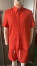 Men's Clothing Summer New Casual Fashion Jacquard Short Sleeved Shirt Shorts Suit_viptrois.com