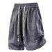 Men's Summer Style Diamond Jacquard Breathable Five Point Pants Sports Shorts_viptrois.com