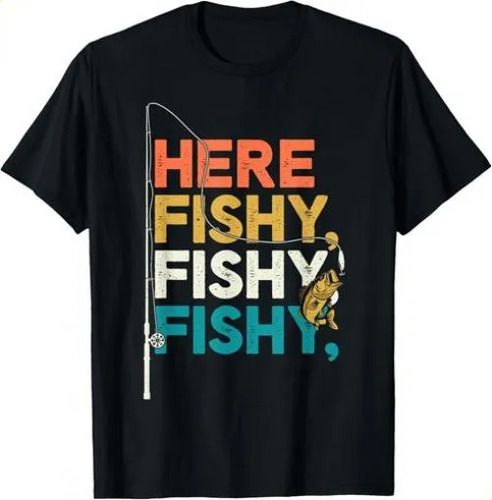T-shirtfishing Funny 2026 Saying Vintage Graphic Here Fishy Fishe_viptrois.com