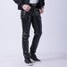 Men's Clothing Spring And Summer Thin Youth Leather Pants Men's Elastic Slim Fashion Color White Bar Net Red Leather Pants Men_viptrois.com