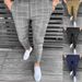Man's clothing Small plaid multi-striped business casual pants_viptrois.com