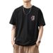 New Loose Ethnic Style Printed Tall Extended T-shirt Men's Niche Trendy Brand Half-sleeved T-shirt Men's Foreign Trade Short-sleeved Shirt_viptrois.com