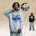 American High Street Style Floral Gray Letter Print Fleece-lined Autumn And Winter Hooded Sweatshirt, Trendy_viptrois.com