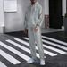 Men's Clothing European And American Men's Casual Hooded Drawstring Zipper Pocket Cardigan Long Sleeved Jacket And Trousers Suit Embroidered US Style_viptrois.com