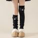 Mother & Kids Children's socks autumn and winter white knitted jk long calf socks leg covers warm lolita lolita pile socks_viptrois.com