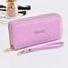 Wallet Card Cases Wallet Women Long Simple Wrist Strap Clutch Bag Double Zipper Large Capacity Mobile Phone Bag_viptrois.com
