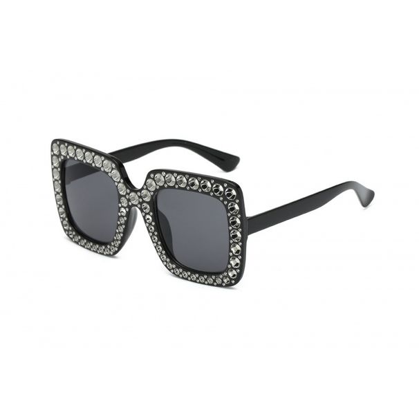 Gypsophila With Rhinestones Large Frame Square Sunglasses Street Fashion Trendy Glasses Personality_viptrois.com