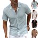 Men's Collared Button Shirt Style New Summer Cool Breathable Casual T-Shirt_viptrois.com