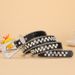 VOOTHOST Street Style Sparkling Rhinestone Women's Belt Adjustable Length Glitter Waistband Leather Belt For Y2k Girls F0387_viptrois.com