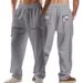 Men's Loose Wide Leg Trousers Autumn Casual Home Beach Linen Zipper Hip Hop Style American Fashion_viptrois.com