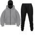 Unisex Zip-Up Hooded Sweatshirt With Double Hood Design, Streetwear Windproof Jacket For Men And Women_viptrois.com