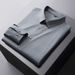 Men's Clothing Plus Size Elastic Long Sleeve Cashmere Striped Shirt Men's Casual Lapel Business Plus Size Shirt_viptrois.com