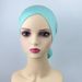 Women's Hijab solid color bottoming hat comfortable breathable hat modal cotton forehead cross two way turban hat_viptrois.com
