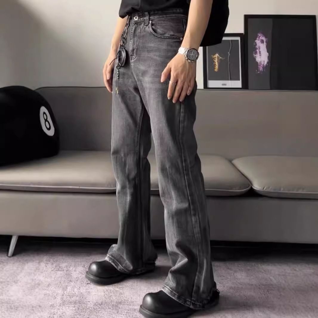 Men's Clothing Demna Flared Destroyed Flared Versatile Short Cleanfit Tall Jeans_viptrois.com