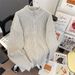 Loom Loom Style Lazy Couple Knitted Cardigan Sweater For Men Women, New Autumn Winter European And American Niche Loose Top Coat_viptrois.com