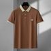Men's Clothing Men's Short Sleeved Polo Shirt Summer Light Luxury Business Casual Tops Embroidered Lapel Middle_viptrois.com