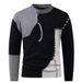 Pure Foreign Trade Autumn Winter Half Turtleneck Color Block Sweater Men's Trendy Fashion Twisted Pullover Base Knitwear_viptrois.com