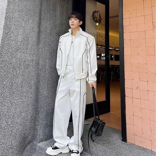 Men's Clothing High end early autumn and winter new casual sportswear for men and women couples wear suits trendy brand two piece suits_viptrois.com