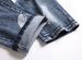 Man's clothing Hand painted white paint full wipe craft wash water personality towel embroidered badge small straight stretch jeans for men_viptrois.com