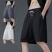 Men's Casual Loose Fit Shorts Solid Color Quick-Dry Breathable Summer Shorts with Pockets for Daily Wear S-5XL_viptrois.com