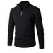 Loom 2023 Autumn Winter New European And American Long Sleeve Vertical Striped Half Turtleneck Zipper Base Knit Men's Sweater_viptrois.com