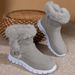 Plus-size women's casual thick warm snow boots_viptrois.com