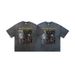 Summer New American Street Style Washed Vintage Portrait Print Loose Cotton Short Sleeve T-Shirt For Men_viptrois.com