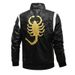 Men's Clothing Men's Leather Jacket European And American Large Size Boys PU Leather Jacket Stand Collar Knitted Hooded Men's Jacket Korean Style_viptrois.com