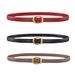 Women's Belt Smooth Buckle Female Student Genuine Leather Korean Style Simple Pants Belt Female Decorative Belt_viptrois.com