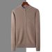 Pure 2024 Autumn Winter New Men's Cardigan Half Turtleneck Zipper Mink Coat Business Knitted Sweater Wholesale_viptrois.com