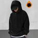 Men's Half-Zip Hooded Sweatshirt - Lightweight Long Sleeve Pullover For Casual & Streetwear, Breathable Polyester Blend_viptrois.com