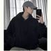Autumn And Winter Stiff Hoodie Solid Color Hoodie Top Casual Jacket_viptrois.com